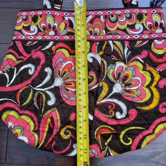 Vera Bradley Puccini Brown Patterned Tote Bag/Purse (Retired Pattern) - Picture 8 of 11